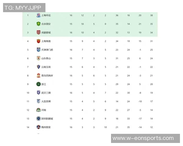 中超最新积分榜解析海港继续领跑蓉城紧随其后申花争夺榜首机会仍在